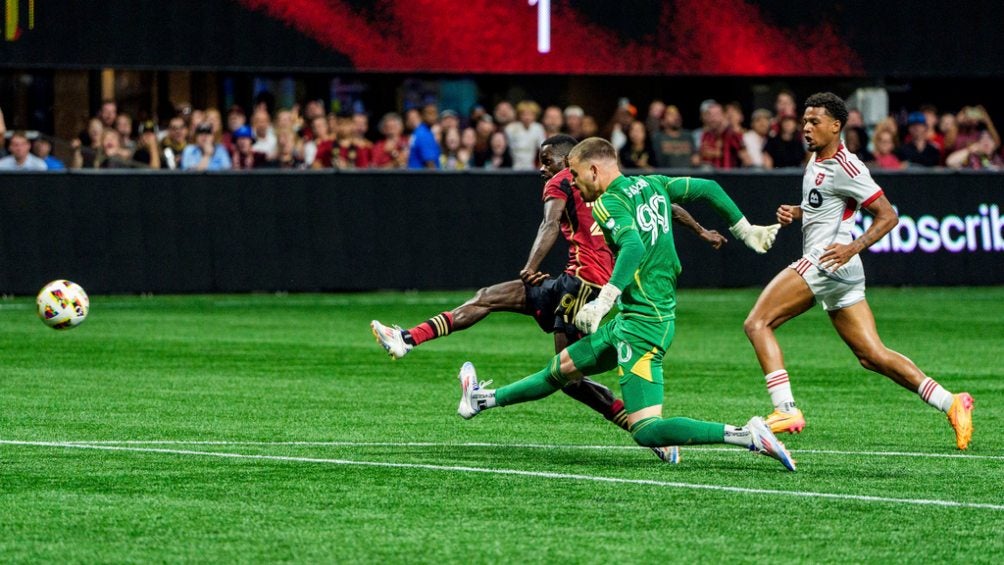 Momento del gol de la victoria para América