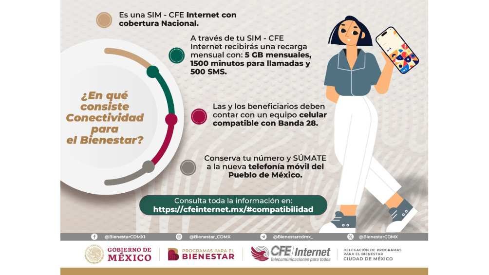 El chip con Internet gratis de CFE también incluye minutos para llamadas y mensajes. 