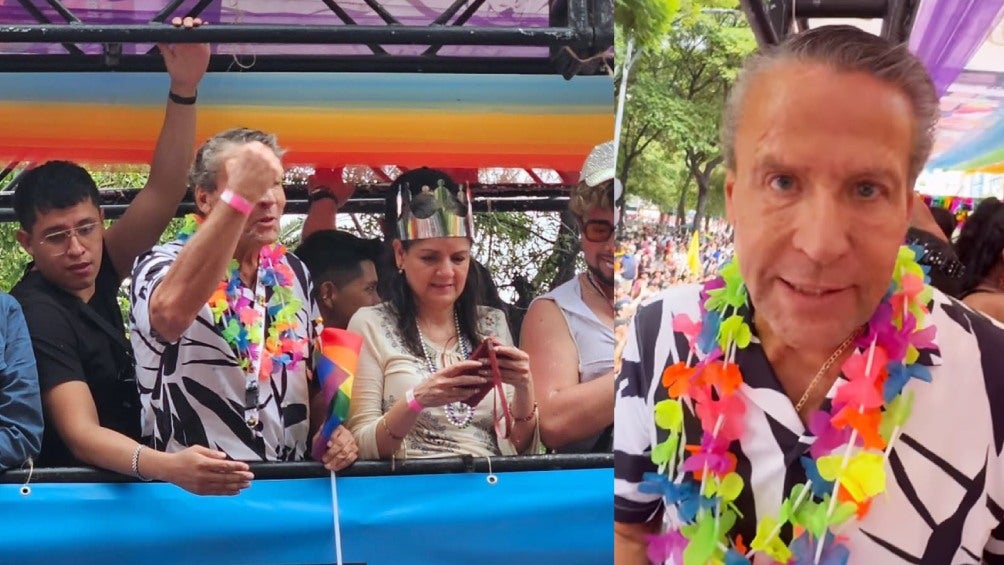 Alfredo Adame en la marcha LGBT en CDMX