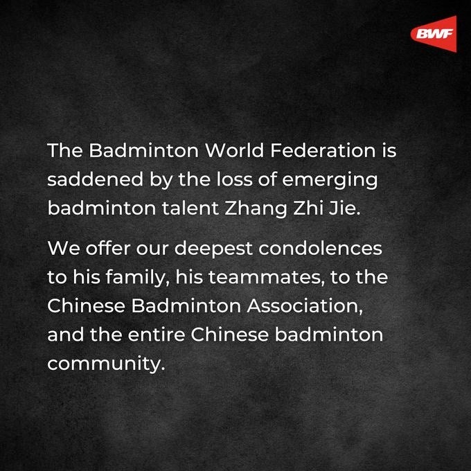 El comunicado de la Federación de Badminton de Indonesia