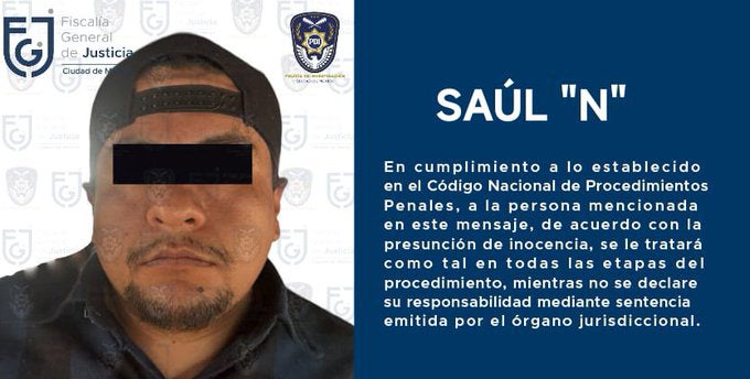 Saúl 'N' será acusado de feminicidio por la muerte de la señora Verónica.