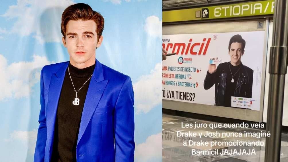 Drake Bell z Hollywood promujący medycynę w metrze w Meksyku