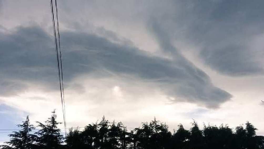 Esta fue la extraña forma de la nube captada en Yucatán. 