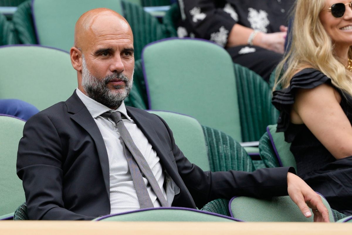 Presente! Pep Guardiola asiste a Wimbledon para ver el Djokovic vs Popyrin