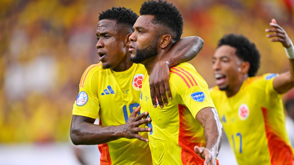 Colombia celebra un gol ante Panamá