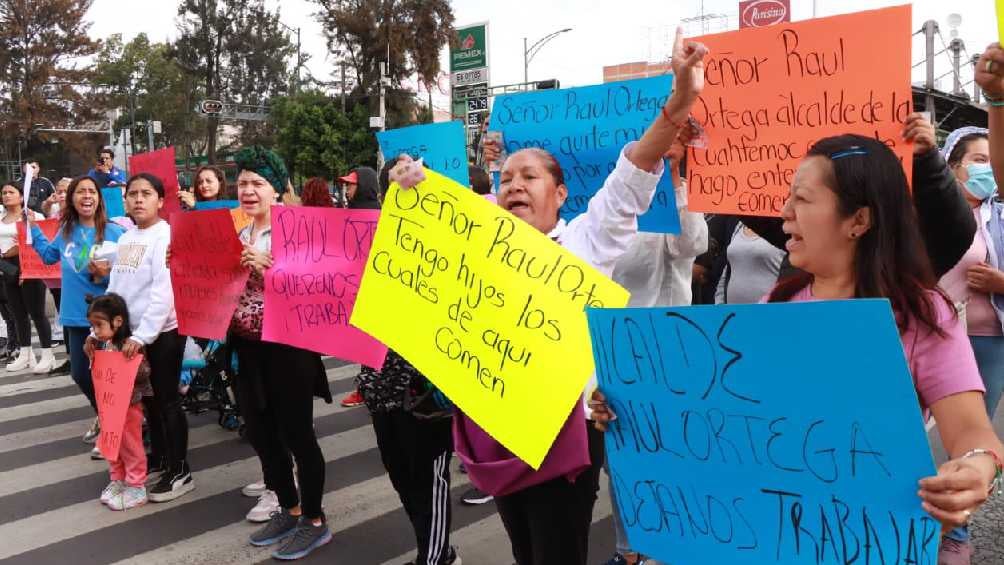 Los manifestantes cerraron avenida de los Insurgentes. 