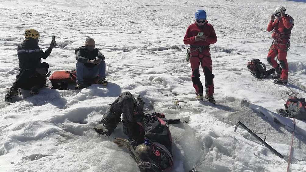 El cuerpo de Stampfl ya estaba momificado después de tantos años en el hielo. 