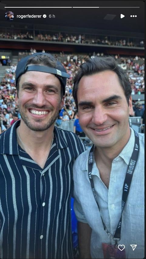 Federer presumió que fue al concierto de Taylor Swift