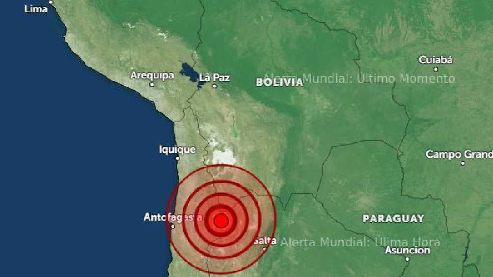 Reportan temblor de 7.3 grados en Chile