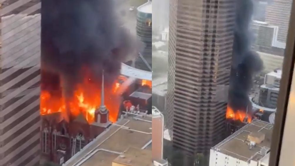 ¿Un ataque o accidente? Iglesia de Dallas arde en llamas