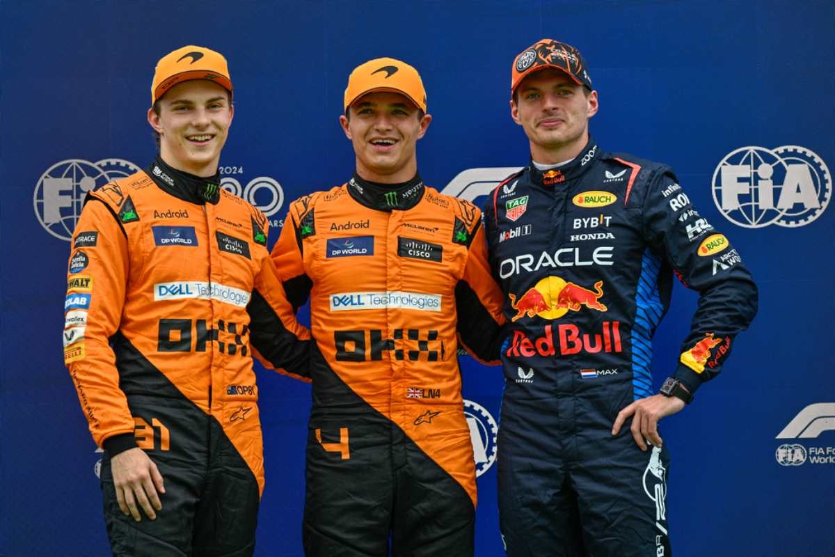 Verstappen finalizó detrás de los McLaren