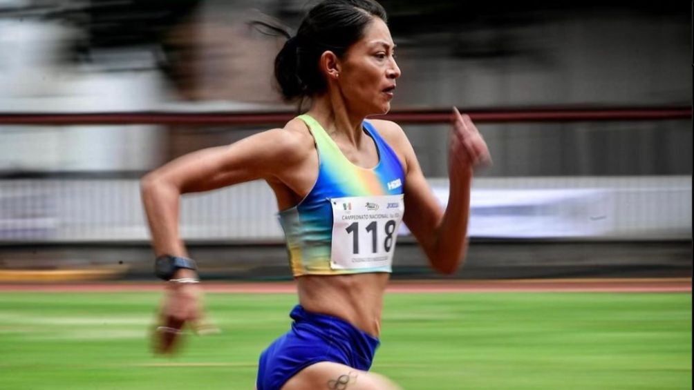 Laura Galván durante un entrenamiento