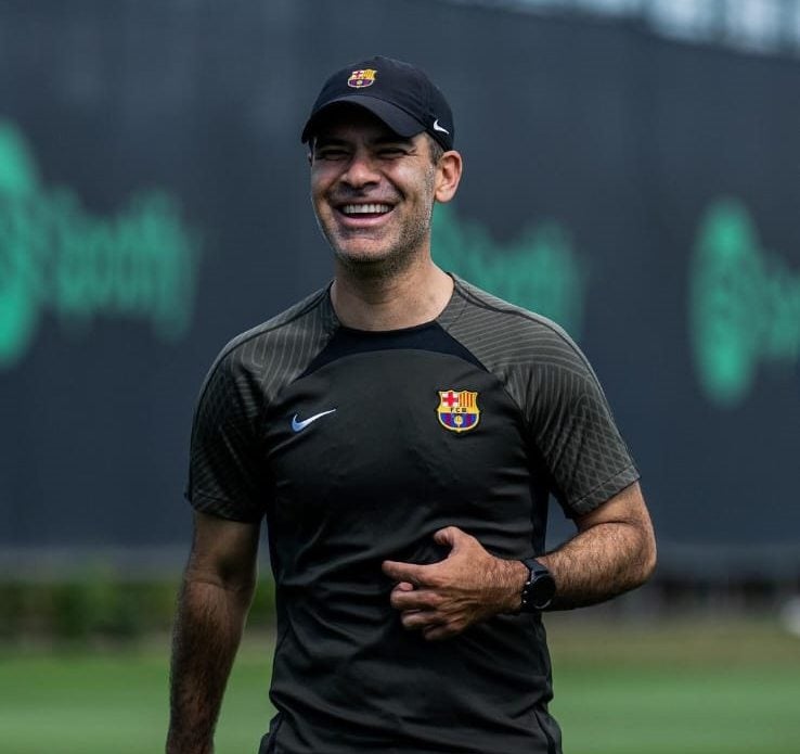 Márquez en un entrenamiento del Barcelona B