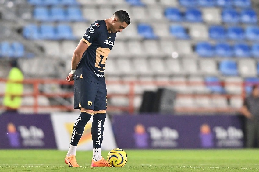 Funes Mori en un partido de Pumas