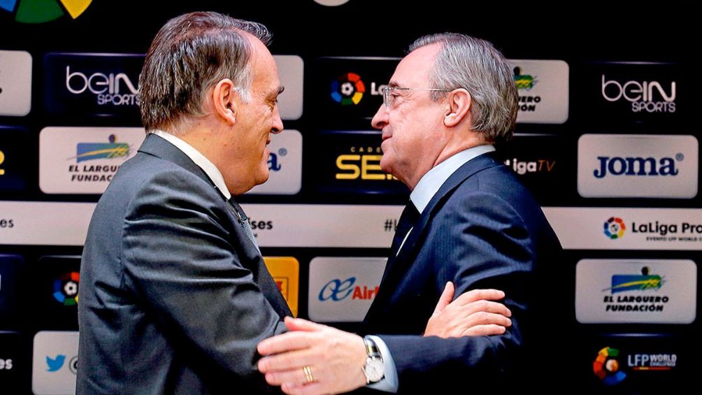 Florentino Pérez junto a Javier Tebas