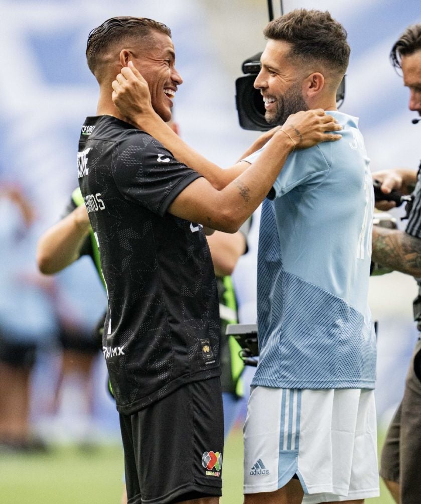 Jordi Alba y Jonathan dos Santos en el Skills Challenge