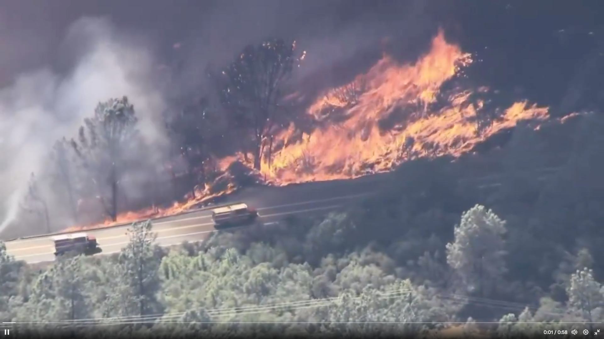 Miles de bomberos están trabajando para combatir el siniestro.