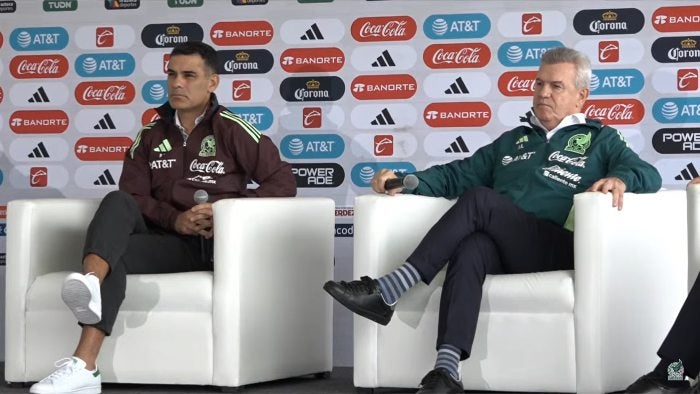 Rafa Márquez junto a Javier Aguirre