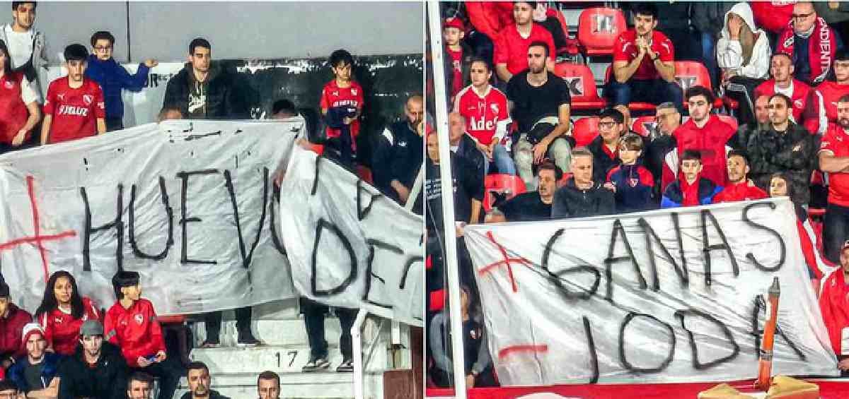 Pancartas en el futbol argentino