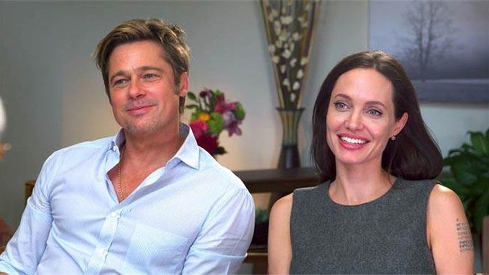 Brad Pitt y Angelina Jolie en una entrevista juntos