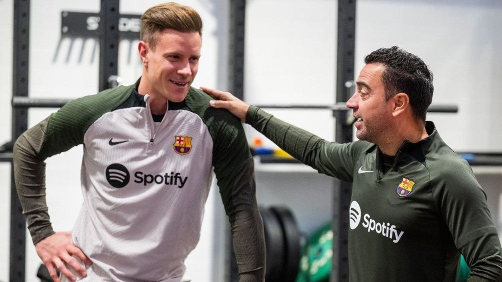 Ter Stegen y Xavi en Barcelona la temporada pasada