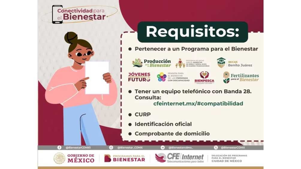 Para recibir el chip debes ser beneficiario de un programa del Bienestar. 