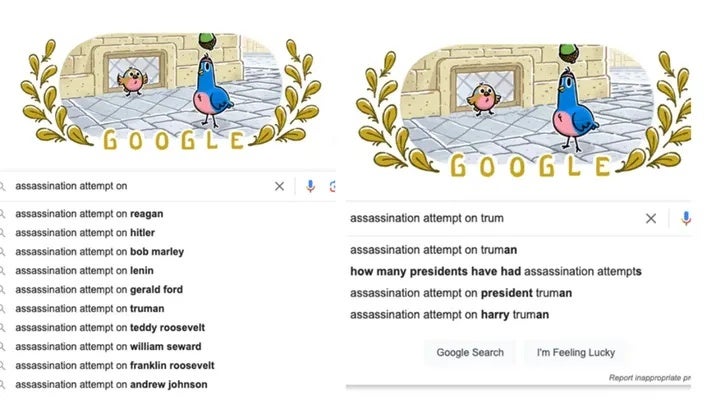 Resultados de Google no arrojan noticias sobre el intento de asesinato en contra de Trump