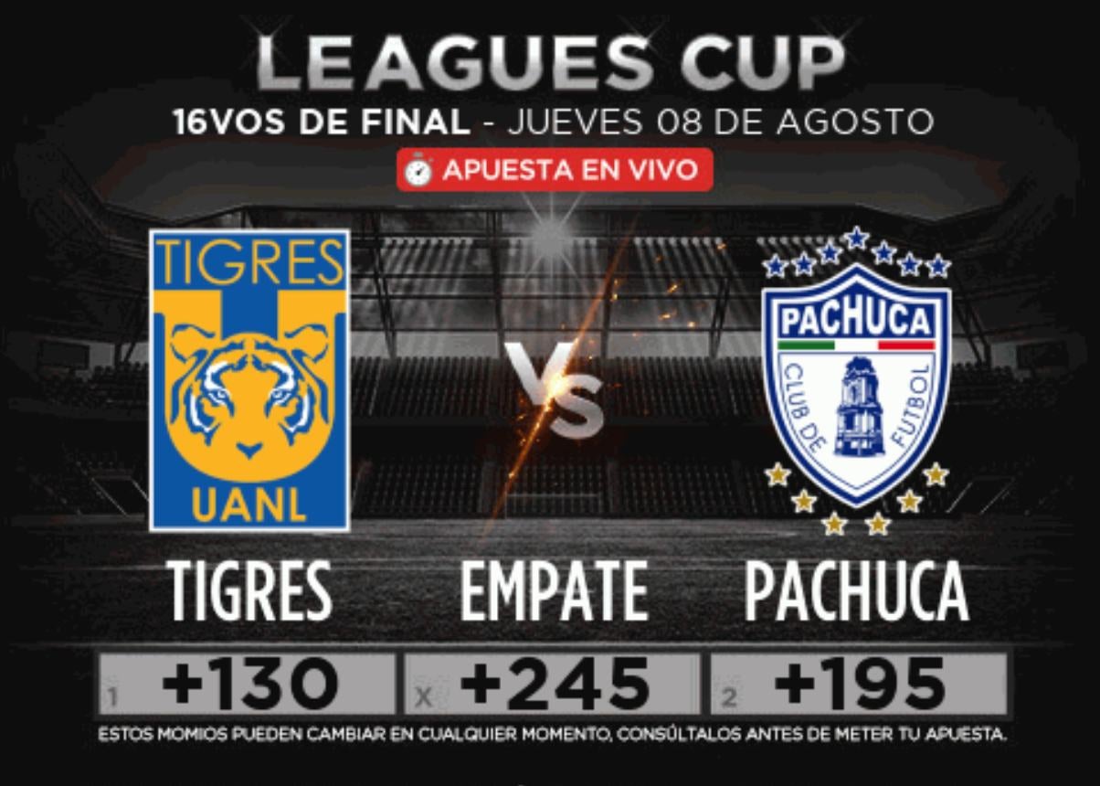 Los momios del Tigres vs Pachuca