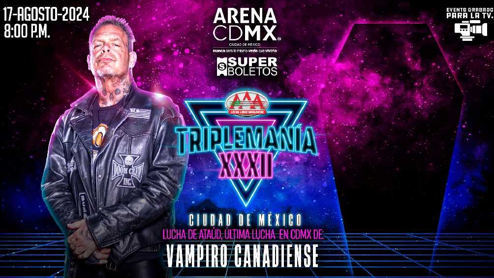 Vampiro Canadiense se despedirá de la CDMX con una lucha de ataúd. 