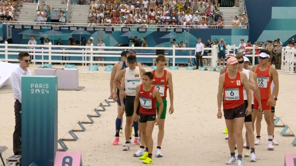 Emiliano Hernández durante el laser run