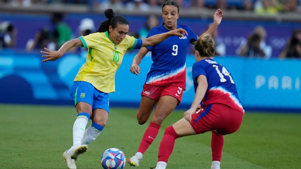 Marta Vieira en su último partido con Brasil