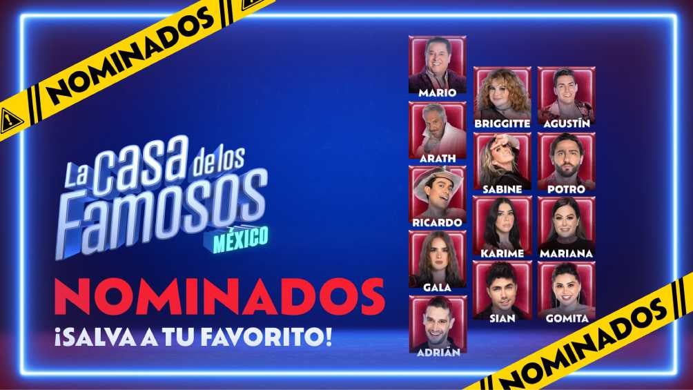 Los 13 habitantes del reality show están nominados. 