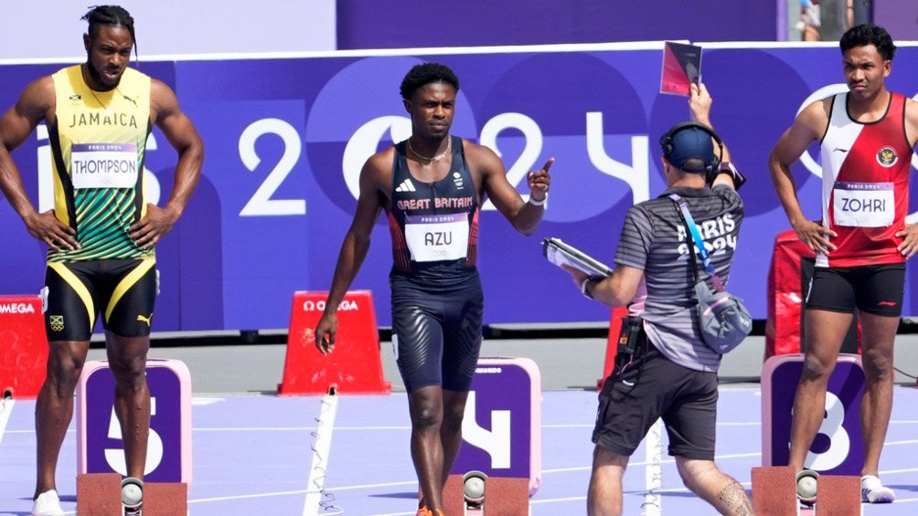 Jeremiah Azu descalificado de los 100m