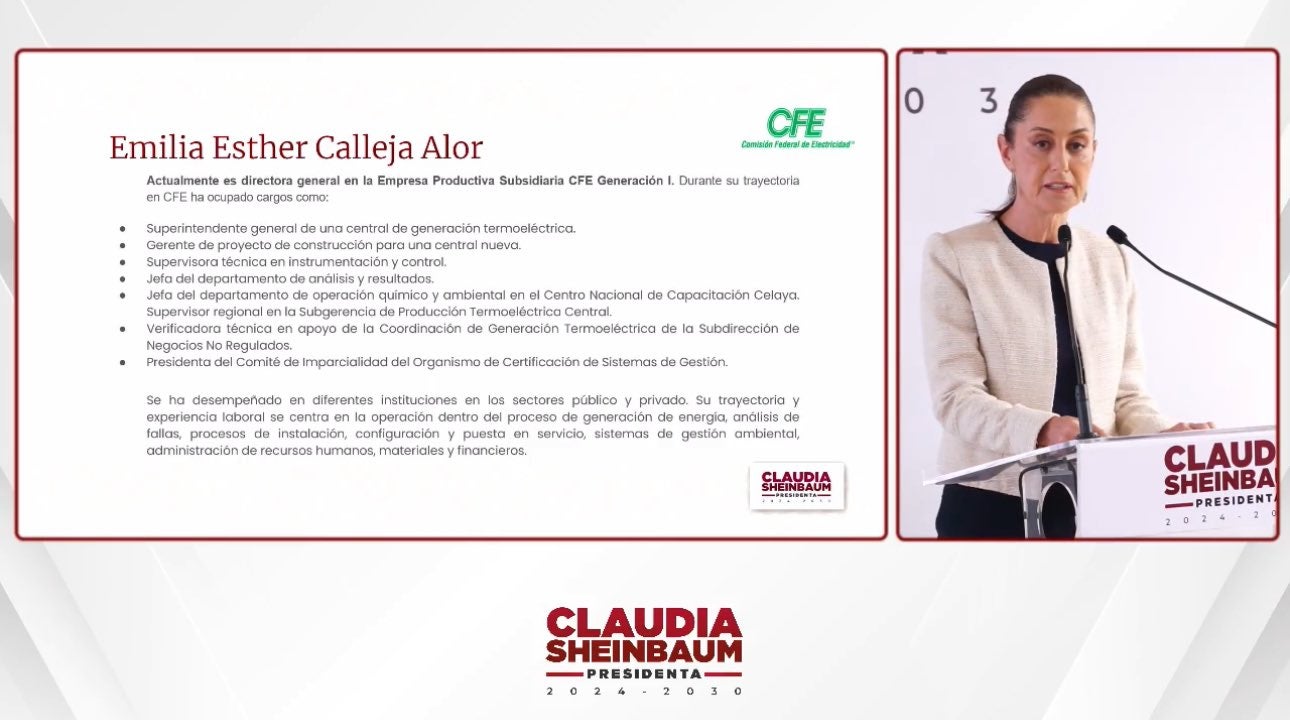 Claudia hace historia nombrando a la primer director general de la CFE