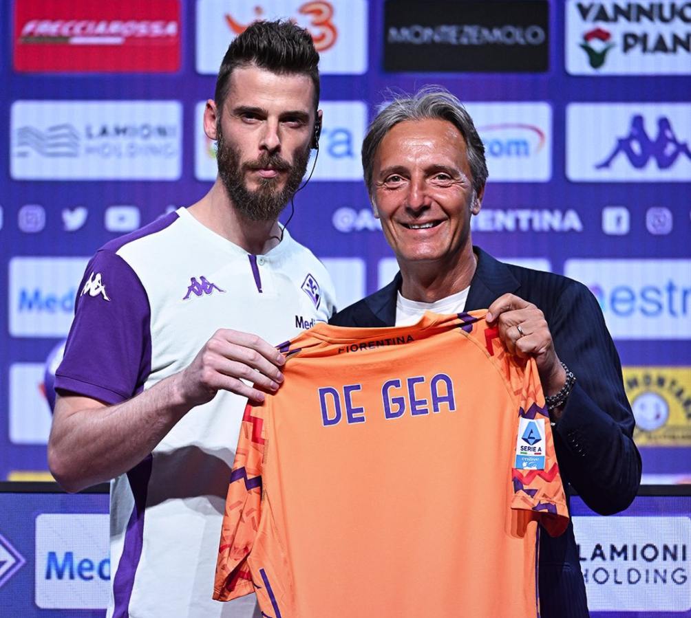 David de Gea en su presentación con Fiorentina