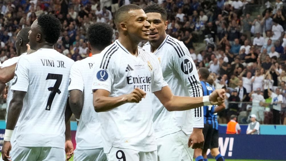 Mbappé con el Real Madrid