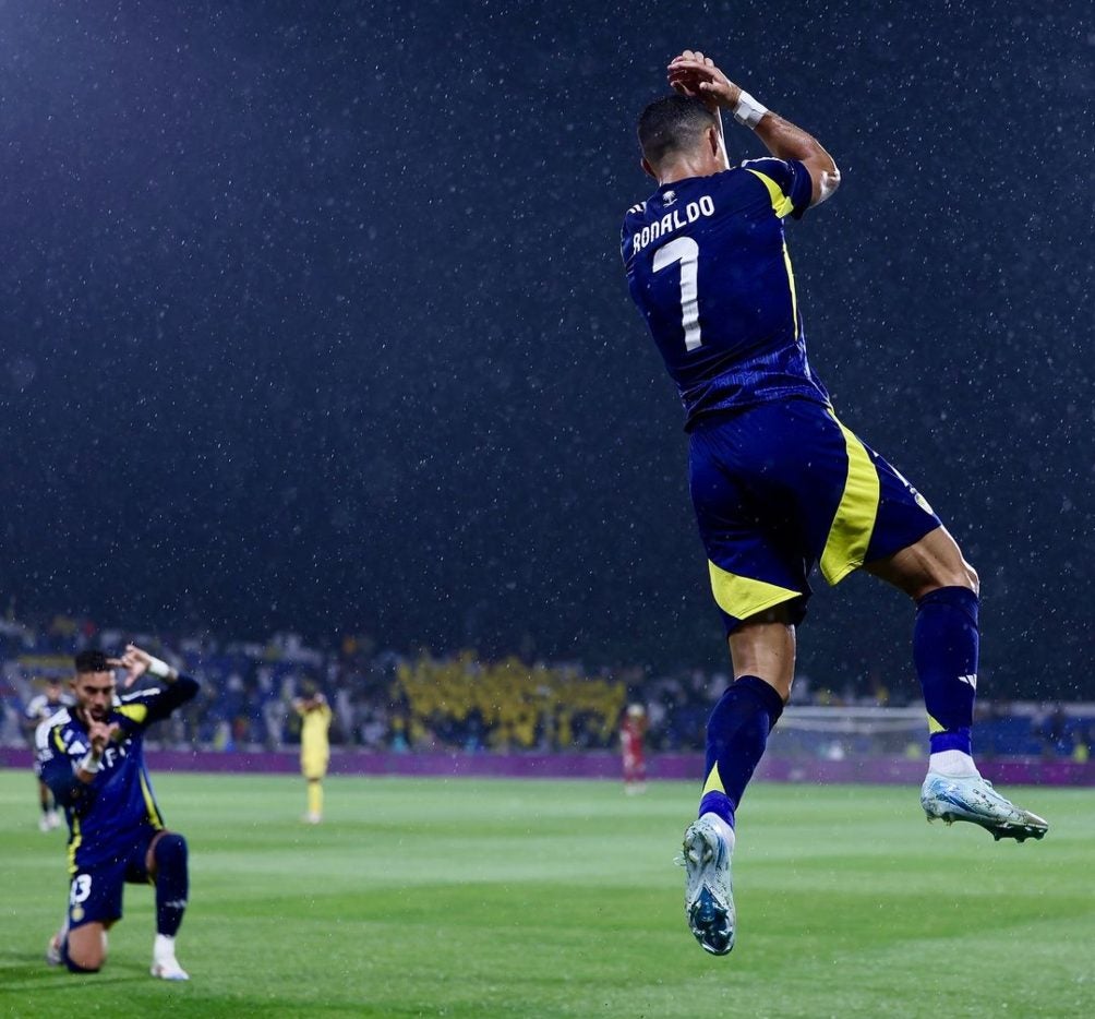 Cristiano Ronaldo celebrando gol con el Al-Nassr