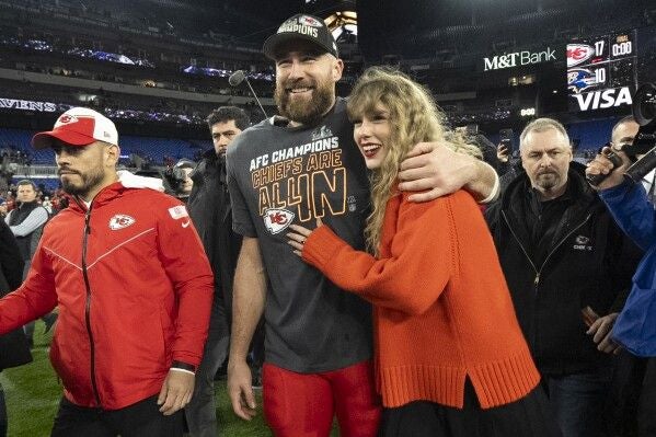 Kelce y Swift en el Super Bowl LVIII