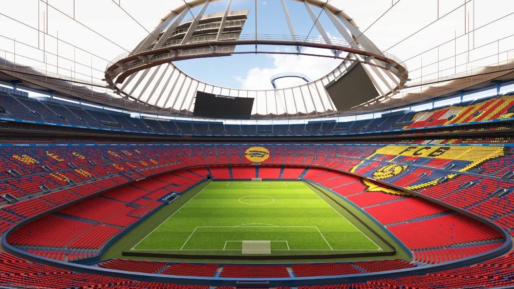 Vista interna del nuevo Camp Nou