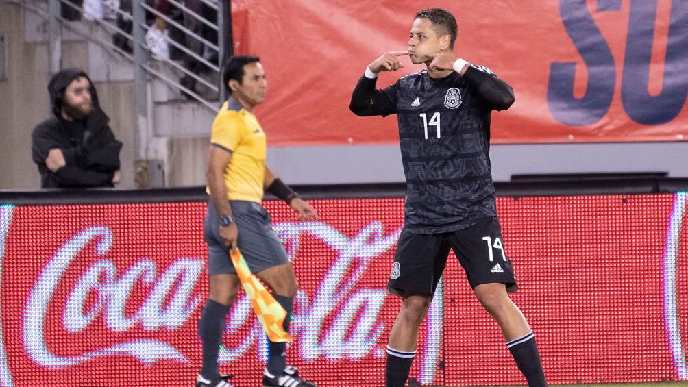 Último festejo de gol de Javier Hernández con el Tri