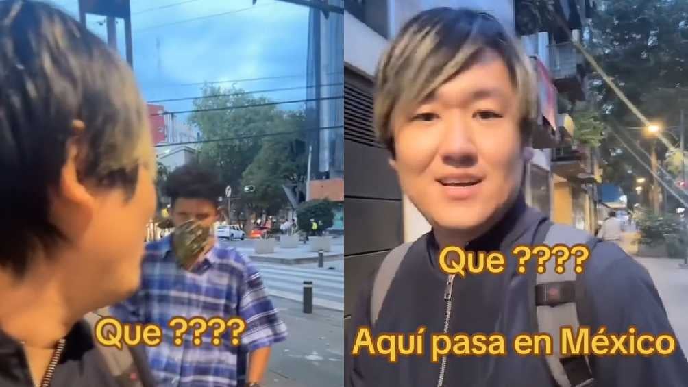 Tiktoker japonés graba video de intento de asalto en su contra, en la CDMX 