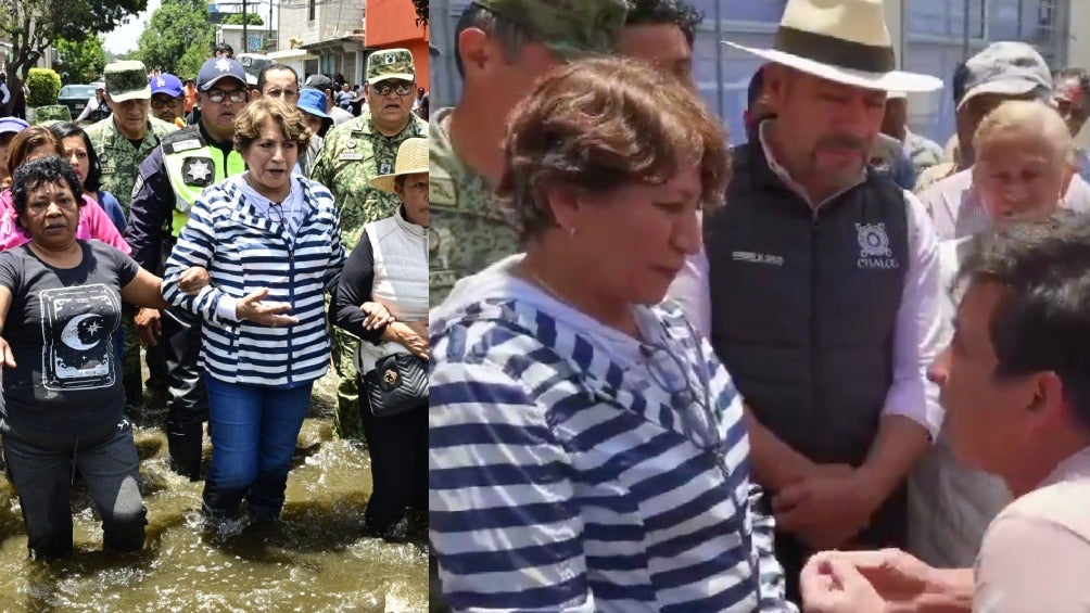 Delfina Gómez recibió reclamos de damnificados por inundaciones en Chalco