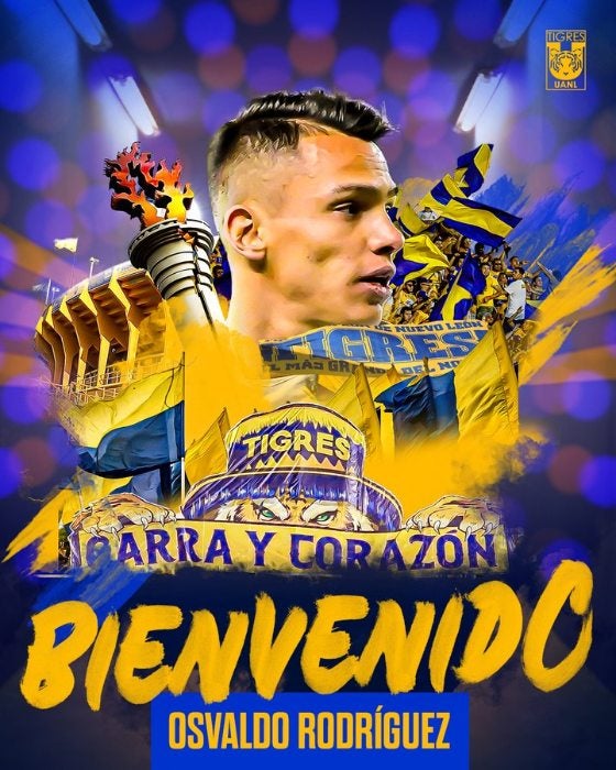 Tigres anunció el fichaje de Osvaldo Rodríguez