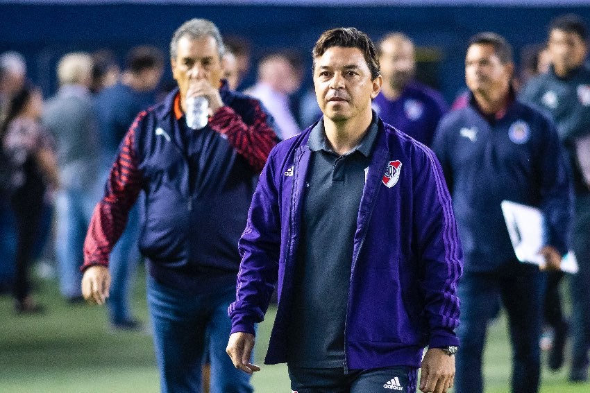 Gallardo en un partido de River en Copa Libertadores