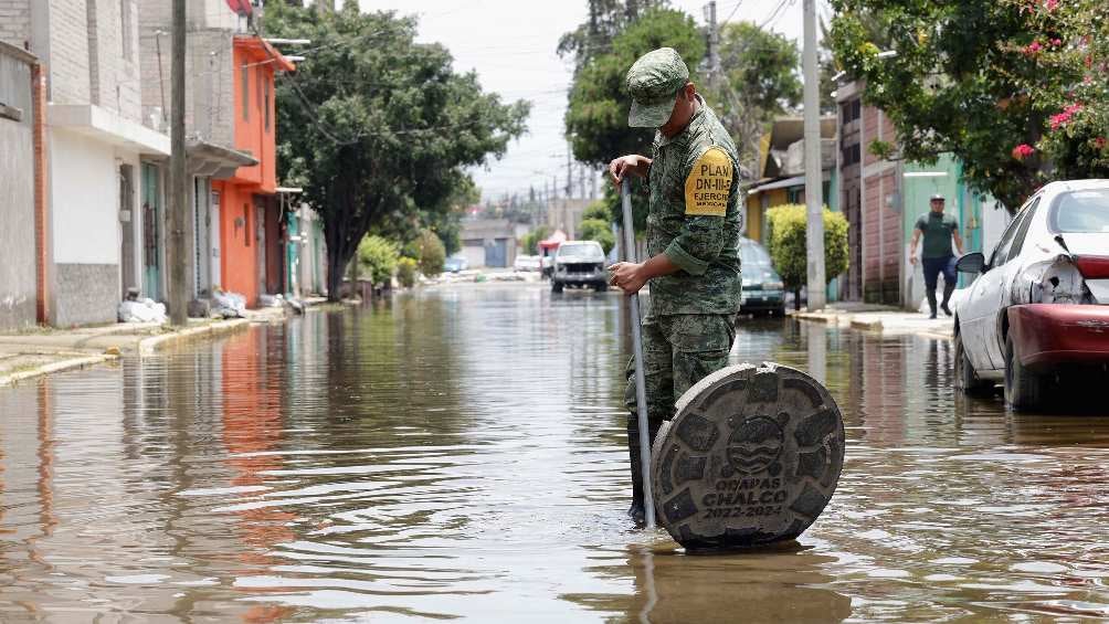 Desde hace más de 20 días Chalco está inundado producto de las lluvias. 