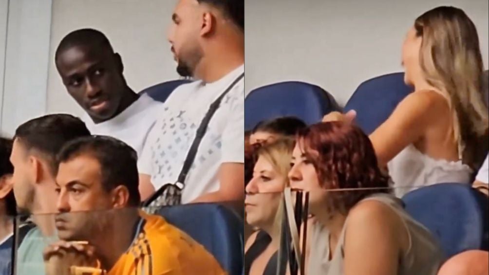 Ferland Mendy was caught flirting in the stands during Madrid vs Valladolid