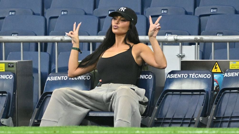 Kim Kardashian en su visita al Bernabéu