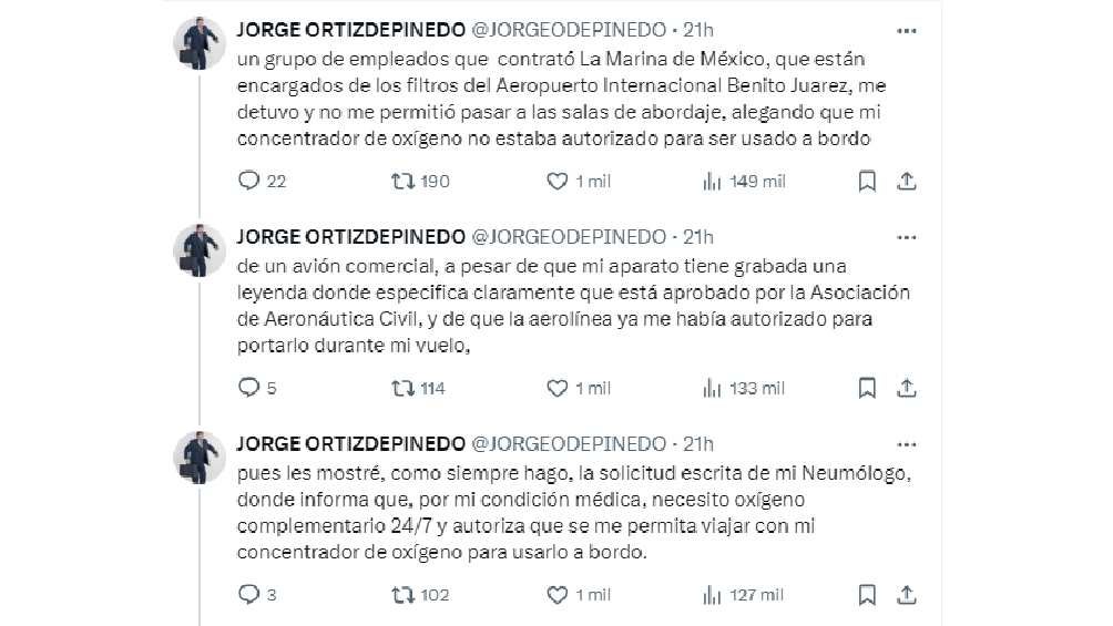 Mediante su cuenta de Twitter el comediante contó su amarga experiencia. 