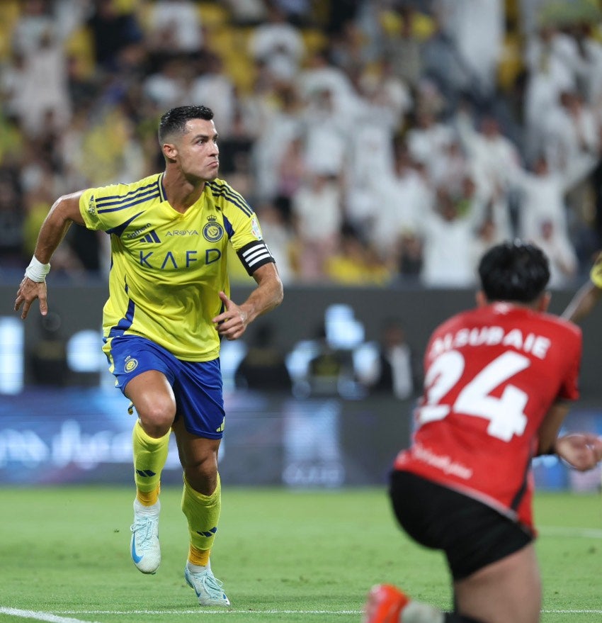 Cristiano Ronaldo en un partido de Al-Nassr