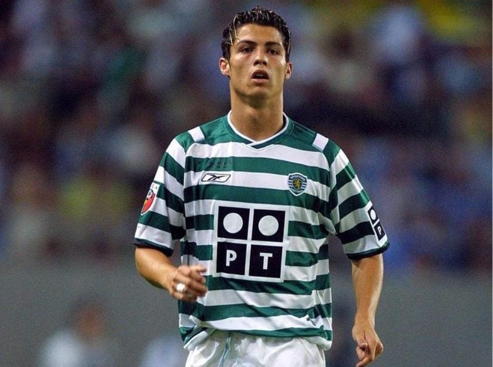 Cristiano Ronaldo debutando con Sporting de Lisboa